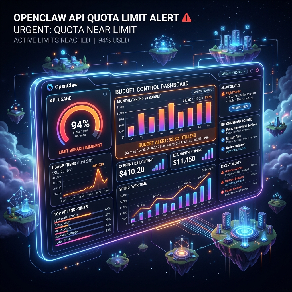 OpenClaw API Quota Limit 與預算管理：防止 Agent 失控的天價帳單